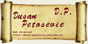 Dušan Petošević vizit kartica